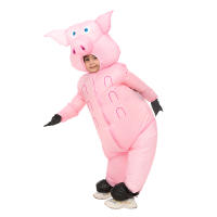 Disfraz de cerdo adorable para niños y adultos, traje de Anime, vestido de Mascota, disfraces de Cosplay para fiesta de Halloween, hombre, mujer, niño, niña, nuevo - details 5