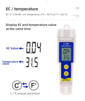 2 IN 1 Soil Meter Soil EC and Temperature Tester EC-315  Waterproof 0~4.00mS/cm Multipurpose Conductivity Tester with ATC - details 4