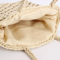Bolso de playa sencillo, bolso tejido de cuerda de papel hecho a mano, versátil para viajes y vacaciones - details 6