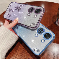 Funda de Teléfono OnePlus Ace 2V 2 Pro, Nord CE3 Lite, 11 10 9 Pro Aplicación de Galvanoplastia con Diamante de Agua Floral Polvo - details 2