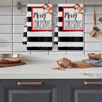 Paño de Cocina Navideño Secado Rápido Diseño de Copo de Nieve Lindo Paño de Mano Decorativo para Limpieza de Cocina - details 5