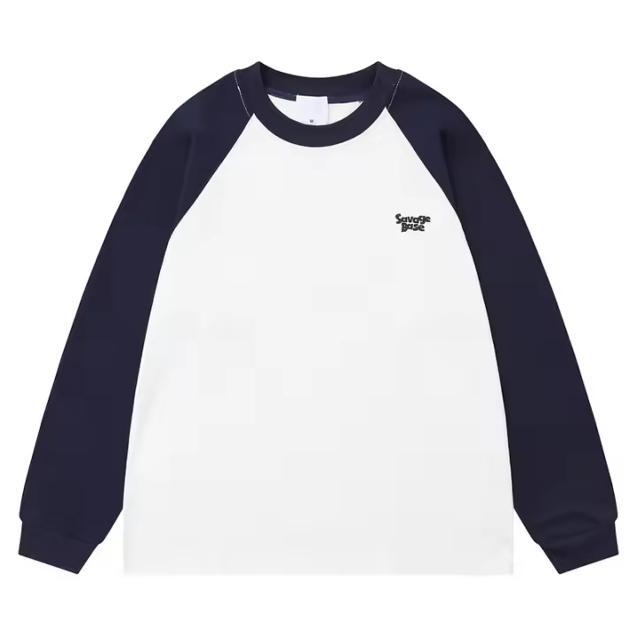 Suéter de manga larga con cuello redondo para hombre, suéter electrónico con estampado floral blanco y gris - 1