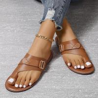 Sandalias informales de exterior para mujer, zapatos de playa, chanclas planas, sandalias con Clip para caminar, hebilla romana, novedad de verano - details 2