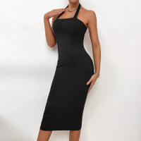 Vestido de estilo elegante de mujer con falda media y larga en la cintura roscada - details 10