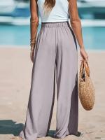 Pantalones de pierna ancha cómodos e informales TK para mujer - details 8