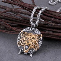 Collar Vikingo Vintage Odin Lobo Para Hombres Amuleto Nórdico Celta Joyería Scandinava De Acero Inoxidable Moda Regalo - details 3