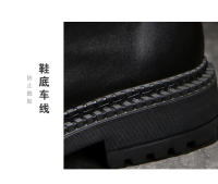 Botas de cuero de alta gama para hombre, zapatos de piel de vaca pura, botas altas de piel de vaca de primera capa - details 8