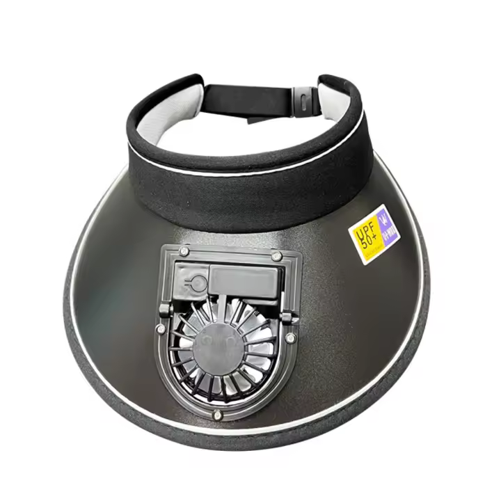 Sombrero con ventilador eléctrico con carga USB para hombre y mujer, sombrero para el sol de ala ancha para exteriores, 50+ UPF, protección solar Anti-UV - 1