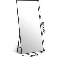 Espejo de Pie Completo 165x60cm Marco Negro Espejos Grandes de Pared Adecuado para Baño, Salón, Habitación y Receptor - details 3
