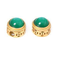 5 uds. De cuentas redondas de latón de Color dorado mate, estilo Vintage, pulseras de cuentas nepalesas, cuentas espaciadoras, suministros para fabricación de joyas, accesorios Diy - details 4