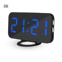 Despertador y base de carga 2 en 1, reloj Digital, puede cargar el teléfono, pantalla LED, espejo, Snooze - details 8