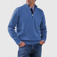 Suéteres de punto de gran tamaño para hombre, suéteres de lana con cremallera, suéteres cálidos de fondo, Otoño e Invierno - details 3