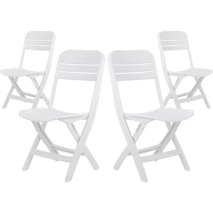 Pack 4 Sillas Plegables Bliss Blancas 52x40x82cm - 1