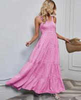 Vestido casual de moda primavera-verano con tirantes finos a rayas para mujer - details 7