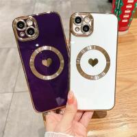 Funda de Teléfono Magsafe de Lujo con Recubrimiento Magnético y Corazón - details 8
