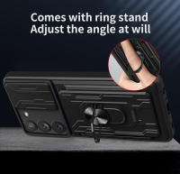 Funda con soporte y ranura para tarjeta para Samsung Galaxy S25, S24, S23 Ultra, S22, S21 FE, A16, A15, A14, A54, Note 20, Ultra, protección de cámara - details 4