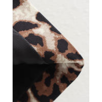 BUNO-Chaleco de leopardo para mujer, Top con cuello en V y una hilera de botones, informal, corto, sin mangas, novedad de primavera y verano 2025 - details 6
