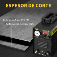 HITBOX 40Amps Plasma Cutter, Touch Pilot ARC DC Air Plasma Cutting Machine HVC50 220V Digital Plasma Cutter Clean Cut 13mm - details 1