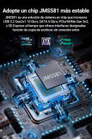 JEYI Caja de Almacenamiento SSD de Doble Protocolo con Chip JMS581 USB 3.1 Gen2 10G - details 2