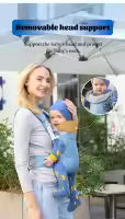 Portabebés Gris Convertible abatible Avanzado 4 En 1, Posiciones Para Niños Pequeños En Crecimiento,Soporte Para La Cabeza - details 4