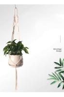 DIY hecho a mano colgante de pared Boho algodón rame planta colgador maceta titular decoración del hogar al por mayor - details 2