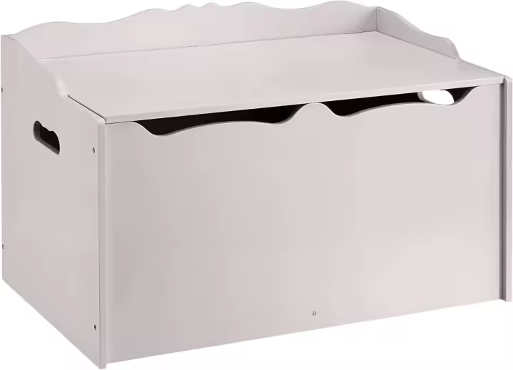 Caja de juguetes de madera, color gris, 76,2 x 45,7 x 48,3 cm - 1