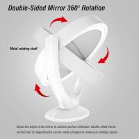 Espejo maquillaje con luz, giratorio 360 °, pantalla táctil de brillo ajustable,Adecuado para dormitorio y baño - details 6