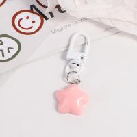 Llavero de estrellas amarillas y rosas, pentagrama, llavero de estrella amarilla de leche regordeta, regalos de cumpleaños suaves en amarillo/rosa - details 0
