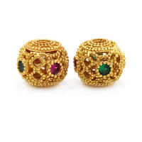 Cuentas espaciadoras cilíndricas redondas de latón de Color dorado mate, pulseras, cuentas, accesorios de joyería Diy, fabricación de Rosediy, sitio web oficial - details 6