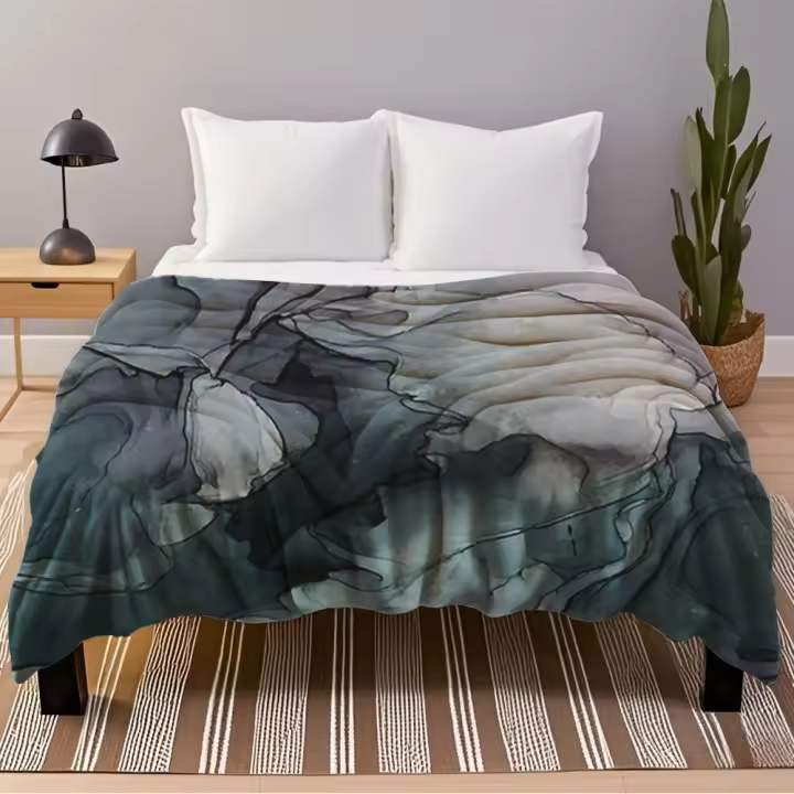 Manta de franela multiusos, Mantas Bluhambra frescas Y colcha minimalista, colcha hipoalergénica para baño de parejas - 1