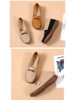Nuevos zapatos de cuero de otoño para mujer, zapatos sencillos de piel de vacuno de gamuza a juego, mocasines de piel auténtica, zapatos planos mate, zapatos antiguos de mujer de Beijing - details 9