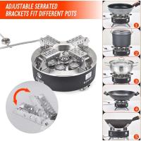 BU B18 18000W Camping de alta potencia con encendido piezoeléctrico Estufa de mochilero de gas de siete núcleos a prueba de viento al aire libre - details 3