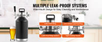 Succebuy Mini Keg Beer Growler de 128Oz 4L Acero Inoxidable 304 Regulador de Presión CO2 - details 3