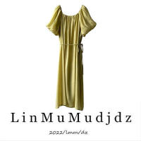 Vestido de un hombro para mujer en verano, impresionante y lujoso. Falda francesa larga con cuello cuadrado, falda princesa con mangas de burbuja - details 0