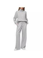 Conjuntos de dos piezas para mujer, tops y pantalones de cuello alto informales, trajes de moda para mujer, otoño - details 2