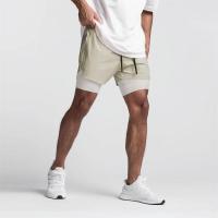 Pantalones cortos deportivos 2 en 1 para hombre, ropa deportiva de doble cubierta para correr, playa, gimnasio, entrenamiento - details 12