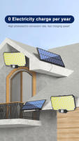 Luz Solar de 234led para exteriores, impermeable con Sensor de movimiento, 3 modos de iluminación, luz de seguridad, luz de inundación para jardín, garaje y patio - details 11