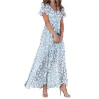 Vestido floral de gasa de las mujeres 2025 nuevo vestido largo primavera y verano impresión falda de gama alta ropa de mujer - details 12