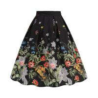 Falda con estampado de flores de moda para mujer, falda delgada con cintura plisada - details 3