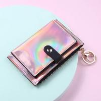 Cartera de mujer con cremallera billetera láser de moda monedero de cuero mini bolsa de tarjetas dangerous goods normales - details 1