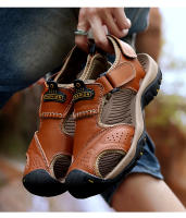 Sandalias clásicas para hombre, sandalias de cuero genuino de verano, zapatos transpirables de cuero de vaca para hombre, sandalias suaves para hombre al aire libre, sandalias romanas - details 9