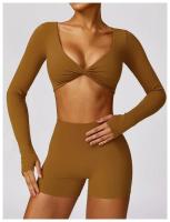 Conjunto de Yoga de 2 Piezas Traje Deportivo para Mujer Pantalones de Yoga con Manga Larga - details 24