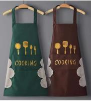 Cocina doméstica hombres mujeres a prueba de aceite impermeable cintura moda café monos delantal accesorios de cocina - details 7