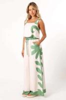 Conjunto de Pantalones de Verano de Cintura Alta y Piernas Anchos Vestido Casual para Mujeres sin Mangas - details 4