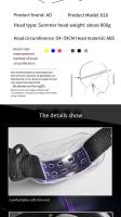 Casco de motocicleta con luces Led para hombre y mujer, accesorio para ciclomotor, Scooter eléctrico, con doble visera, recargable - details 9
