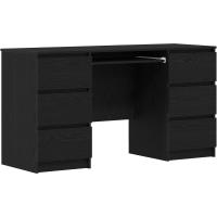 Escritorio Mesa Trabajo Estudio Muebles de Oficina Despacho Ordenador Decoración Capacidad de Almacenamiento de Madera Contrachapada Roble - details 31