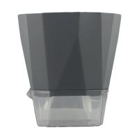 Maceta de plástico para plantas hidropónicas, maceta transparente de doble capa, cuerda de algodón, flores de riego - details 10