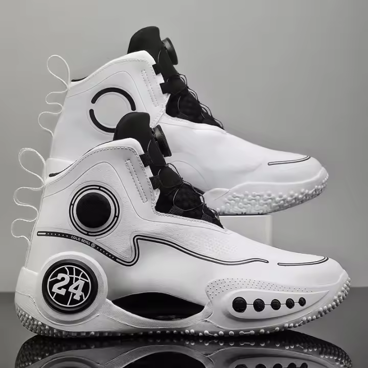 Zapatos de Baloncesto de Alta Calidad para Hombre Botas de Cesta con Botón Giratorio - 1