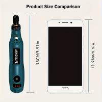 61 piezas Herramienta Rotativa Inalámbrica, Bolígrafo de Grabado Recargable con Batería, Bolígrafo de Tallado de Velocidad Ajustable Eléctrico, Herramienta de Grabado de Madera Portátil para Lijado, Pulido, Grabado, Artesanía de Joyería DIY, Esencial para - details 3