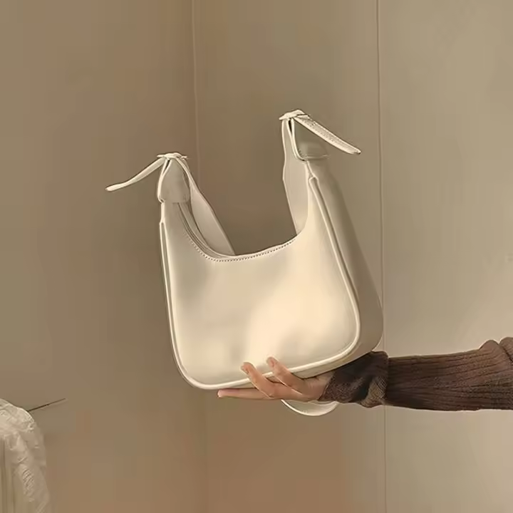 Bolso con volantes de diseñador informal de hombro de cuero PU para mujer Originals, bolso cruzado de marca pequeña - 1